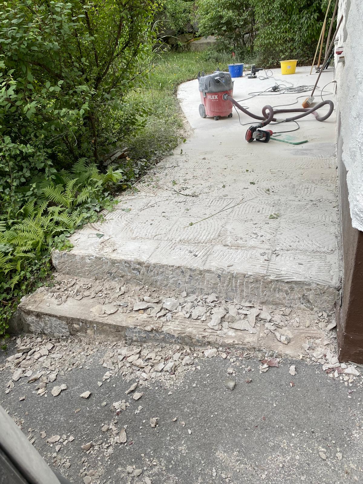 Treppenbelag & Terrassenplatten – Vorher 1